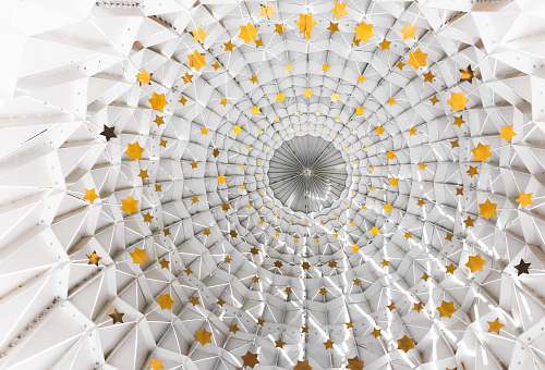 united arab emirates low angle photography of white and yellow dome stars
